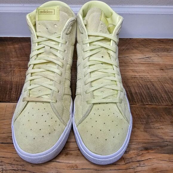 Adidas Basket Prof! Yellow Leather Suede High-Tops Women's Size 8 1/2 - Picture 7 of 16